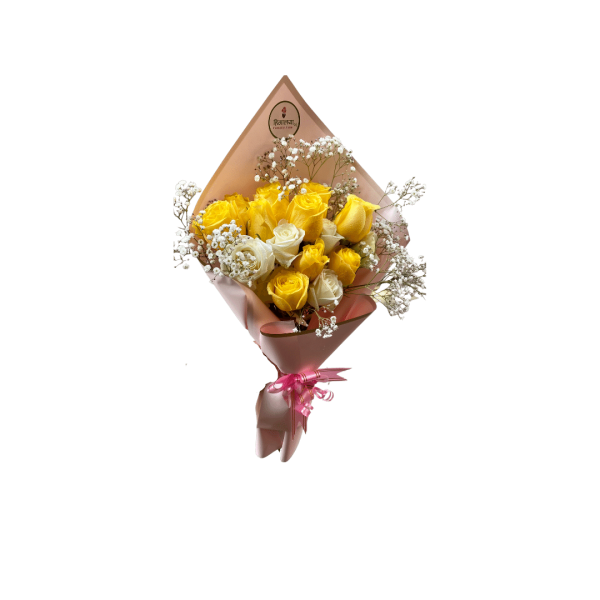 yellow and white roses