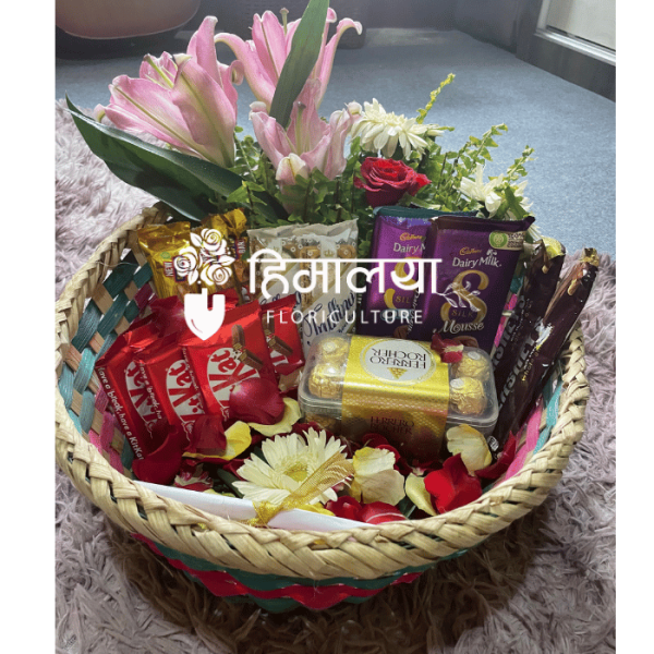 Lily, & Chocolate Basket