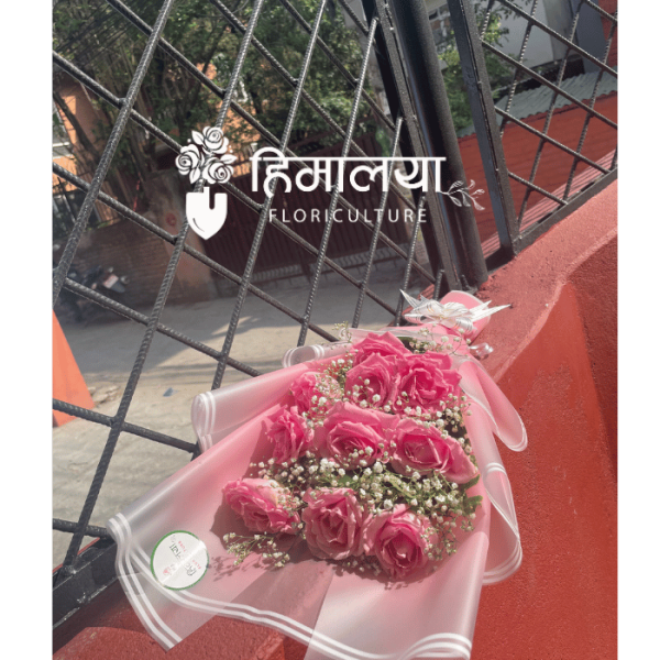 Pink Rose Bouquet 10 Stems
