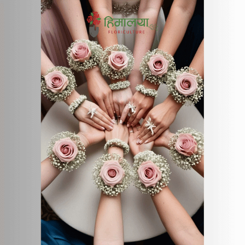 Pink Rose & Gypsy Bracelet Design 010 (Single Pc)