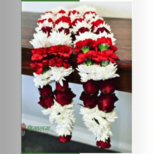 Red Rose, Red Carnation, & Godawari Design 021 (For a pair)