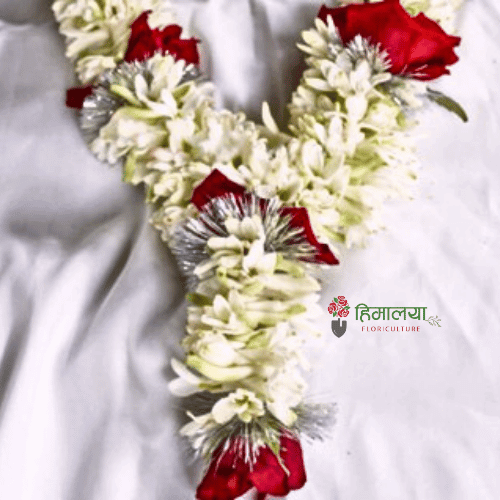 Tuberose & Red Rose Garland Design 029