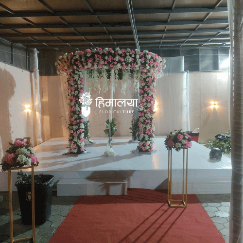Round Design Mandap Full Border Decoration Design 008